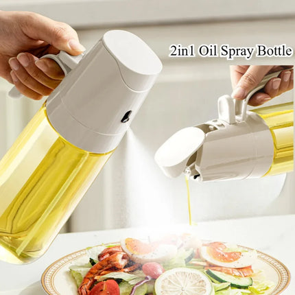 Choice 2in1 Glass Olive Oil Sprayer 500ml For Air Fryer by zapcart