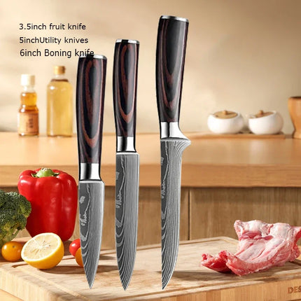 Choice Damascus Chef Knife Set With Cover For Professionals by zapcart