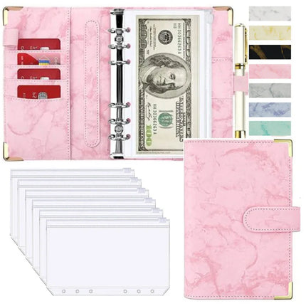 A6 Budget Binder PU Leather Organizer For Students by zapcart