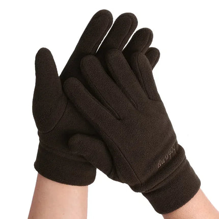 HubeiChoice Winter Thermal Fleece Gloves Unisex Windproof by zapcart