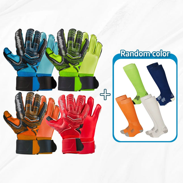 Goalkeeper Gloves Non Slip Latex Finger Protection Adults by zapcart