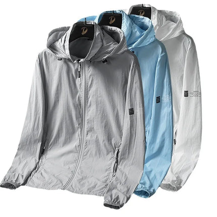 CN Jiangsu Men Hooded Summer Windbreaker Sun Protection by zapcart
