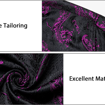 HenanChoice Mens Jacquard Paisley Shirt Long Sleeve Luxury by zapcart