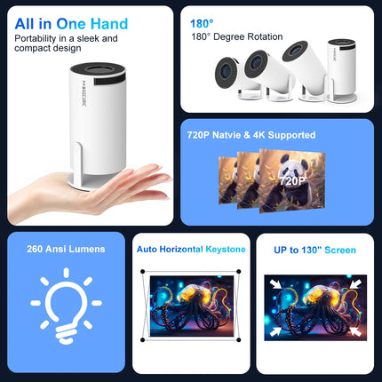 Magcubic 4K Wifi6 Projector Android 11 Home Theater Fans by zapcart