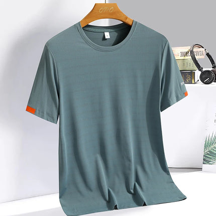 CN Fujian Ice Silk T Shirt For Men Quick Dry Breathable by zapcart