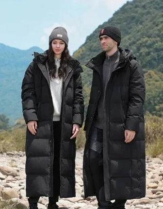 CN Fujian Goose Down Jacket Unisex Long Hooded Parka by zapcart