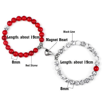 Reliatonny Natural Stone Beads Bracelet For Lovers Magnet by zapcart