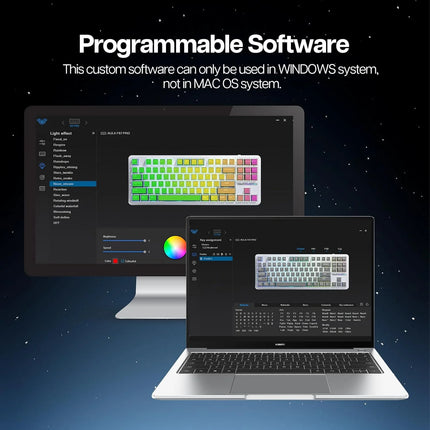 AULA F87 Pro 87 Key Hotswap Gasket Keyboard RGB Tri Mode by zapcart