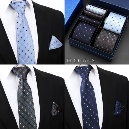 Mens Tie Hanky Set Burgundy Paisley Wedding Gift Box 3pcs by zapcart