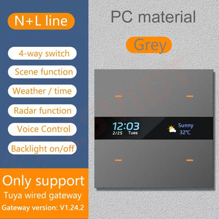Tuya Zigbee Smart Switch 4 Gang For Homes Motion Sensor by zapcart