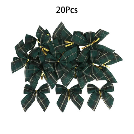 WNYZQCN Christmas Bows 10Pcs Gold Red Holiday Decor by zapcart