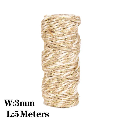 SQLzcCN Natural Jute Ribbon 5M for DIY Crafts and Gift Wrap by zapcart