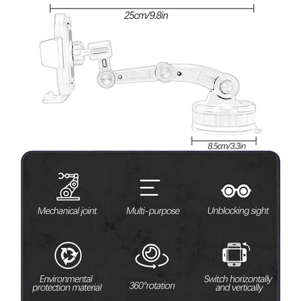 XUKEY 360 Rotation Phone Holder Dash Mount For Safe Driving by zapcart
