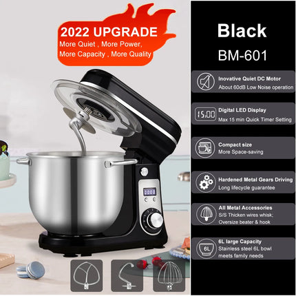 BioloMix Stand Mixer Home Cooks Cream Quiet 6 Speed by zapcart