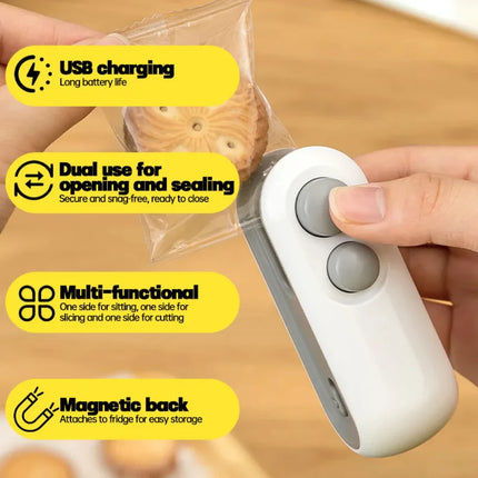 Mini Electric Heat Bag Sealer 2in1 Handheld for Food by zapcart