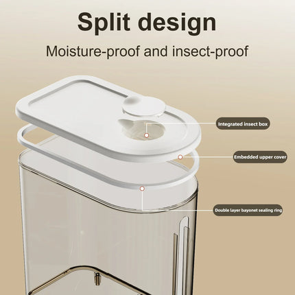 Airtight Rice Storage Box 5kg 10kg Capacity Pantry Kitchen by zapcart