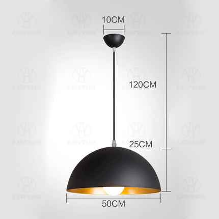 GEW Modern Pendant Lights Black Aluminum Semicircle Kitchen by zapcart