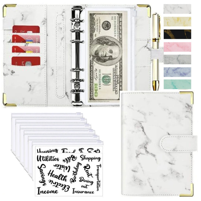 A6 Budget Binder PU Leather Organizer For Students by zapcart