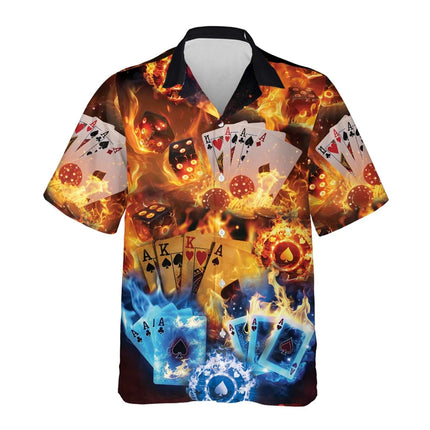 Bold Las Vegas 3D Print Beach Shirt For Men CN Guangdong by zapcart