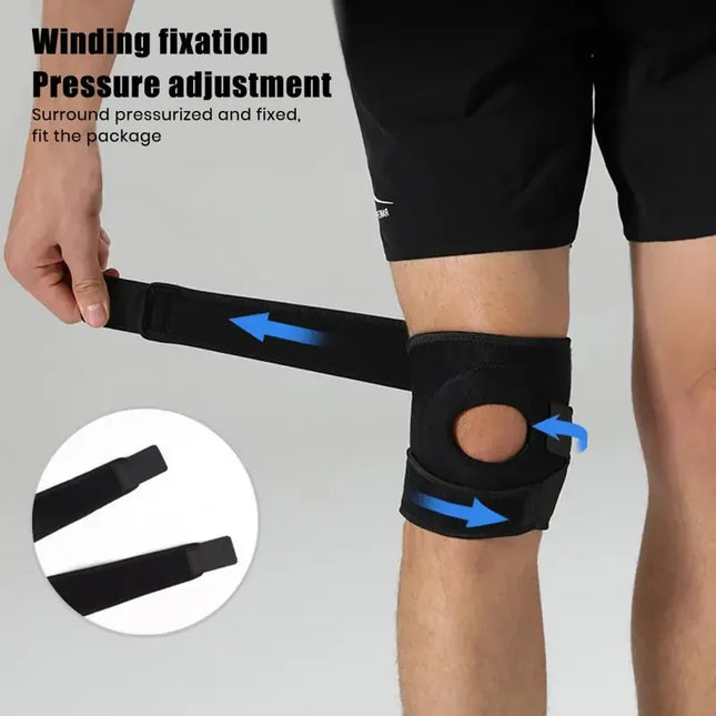 1Pcs Adjustable Micro-Elastic Knee Support Patella Protector Breathable Sports Kneepad Guard for Joint Meniscus Ligament Care by zapcart