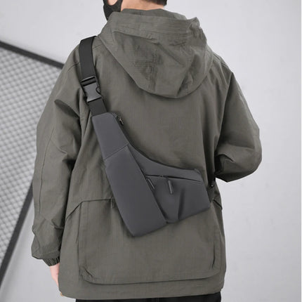 Anti Theft Chest Bag for Men Leather Crossbody Wallet by zapcart