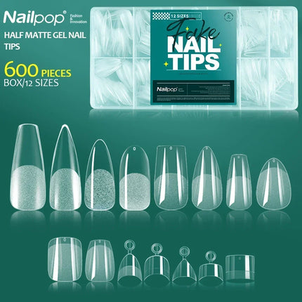 Nailpop Soft Gel X Nail Tips Full Cover Set For Home Mani by zapcart