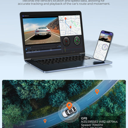AZDOME M550 Pro Dash Cam 4K Front GPS Night Vision for Cars by zapcart