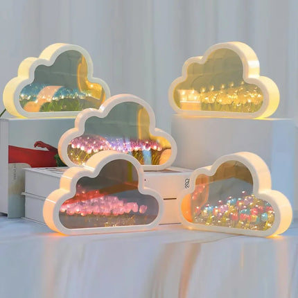 Choice Tulip Cloud Lamp DIY Mirror Night Light for Teens by zapcart