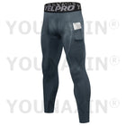 YOUNAXIN Men's Basketball Compression Pants With Pocket by zapcart