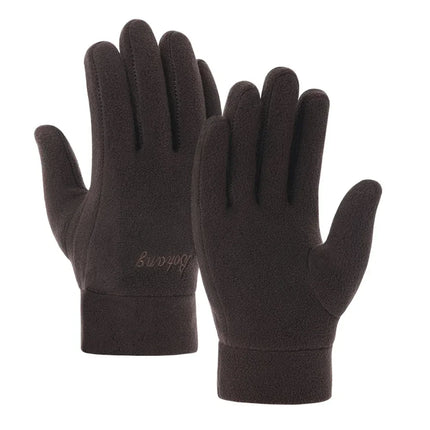 HubeiChoice Winter Thermal Fleece Gloves Unisex Windproof by zapcart