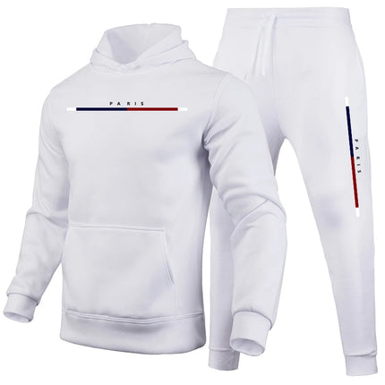 ZHIOCN Men Hooded Tracksuit 2 Piece Autumn Casual Gym Set by zapcart