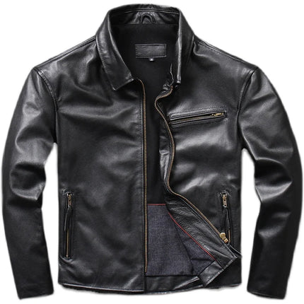 Genuine Cowhide Leather Jacket Motorcycle Others Easy Care by zapcart