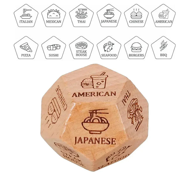 Food Determines Dice Romantic Couple Game for Date Nights by zapcart
