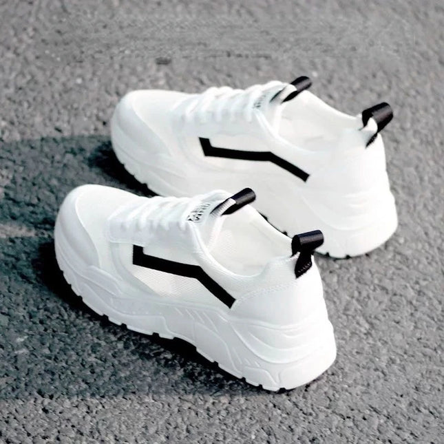 Women Casual Shoes Comfortable Breathable Mesh Sneakers Womens's Flat White Sneakers Vulcanized Shoe Zapatos Mujer by zapcart