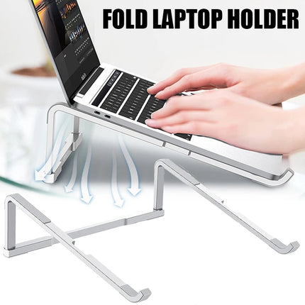 Aluminum Laptop Stand Height Increase Folding Anti Slip by zapcart