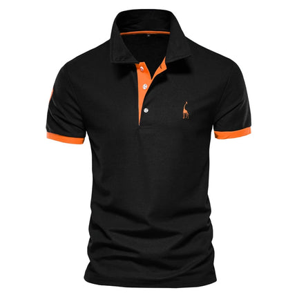 AIOPESON Embroidered Polo Shirt For Men Slim Fit Premium by zapcart