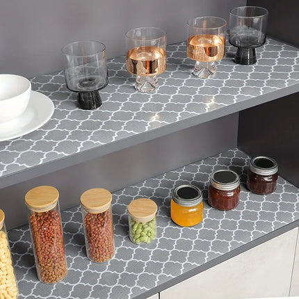 1pc Roll Shelf Liner Non Adhesive Refrigerator Kitchen Drawer Liners Waterproof And Durable Fridge Table Place Mats For Cupboard by zapcart