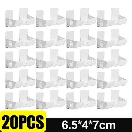 20/2pcs Wall Mount Trash Bag Holders Plastic Poly Bathroom Waste Bag Hook Dispenser Kitchen Freshness Film Roll Storage Rack by zapcart