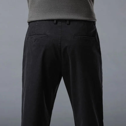 MAINKULC Mens Summer Tall Stretch Cotton Office Chino Pants by zapcart