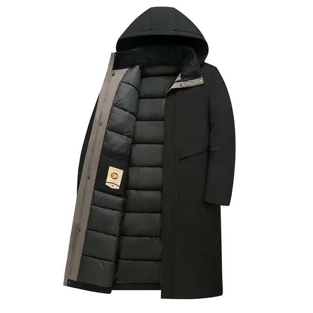 Mens Luxury Long Winter Parka Down Coat CN Fujian Cold Proof by zapcart