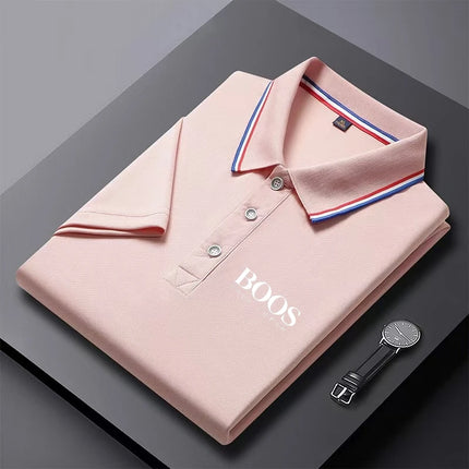 Mens Polo Shirt Casual Comfort Solid Color Short Sleeve by zapcart