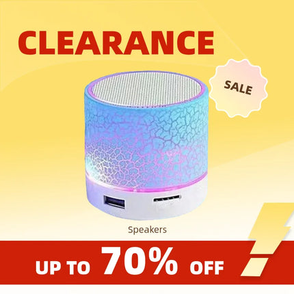 T-WOLF Wireless Mini Speaker With 7 Color Lights On The Go