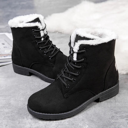 Snow Women Boots Keep Warm Plush Platform Fur Winter Shoes by zapcart