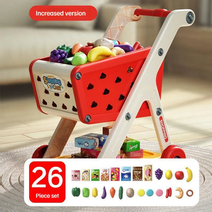 Kids Shopping Cart Toy Realistic Pretend Play With Music by zapcart