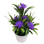 Artificial Flowers Pot Lifelike Low Maintenance Home Decor by zapcart