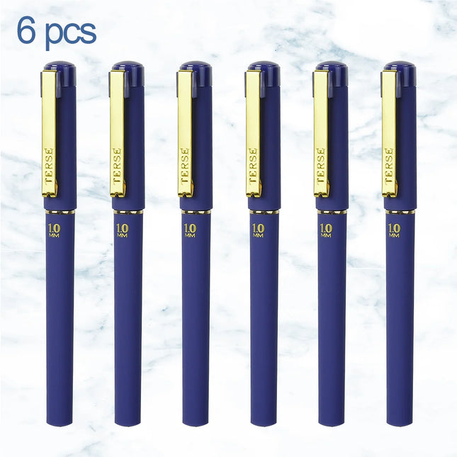 WQN-3/6/12PCS Creative Blue Gel Pen, 1.0mm Nib, High-Quality Blue Ink, Smooth Writing, Suitable For Technical And Office Supplie by zapcart