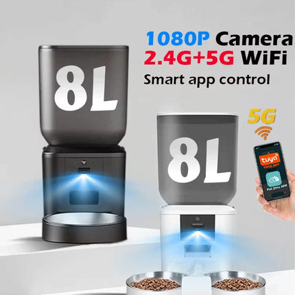 Furpipi Smart Cat Feeder 8L 1080P HD Camera App Control