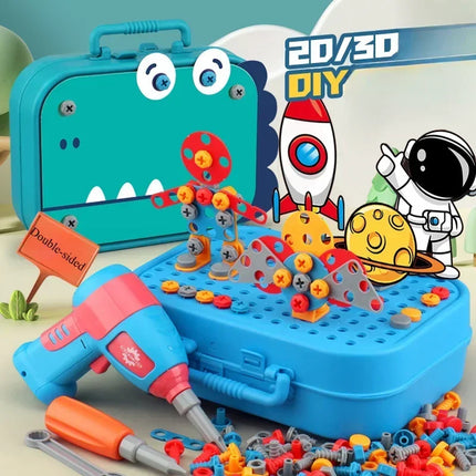Kids Electric Drill Tool Set 3D Puzzle Educational Toy by zapcart