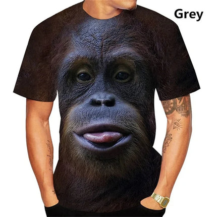 CN Funny Kiss Monkey Lip Graphic 3D T Shirt For Men by zapcart