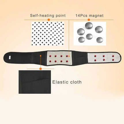 Tcare Tourmaline Self Heating Magnetic Back Belt 4XL Unisex by zapcart